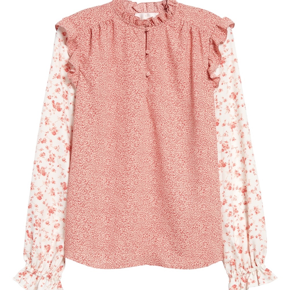 RACHELL PARCELL 🎀 Ruffle Blouse XS